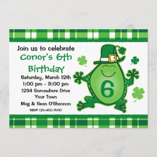 Invitation de fête d'anniversaire de grenouille de