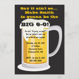 Invitation de fête d'anniversaire de la bière