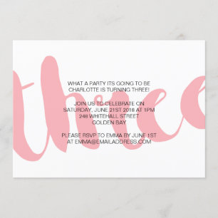 Invitation de fête d'anniversaire de la fille