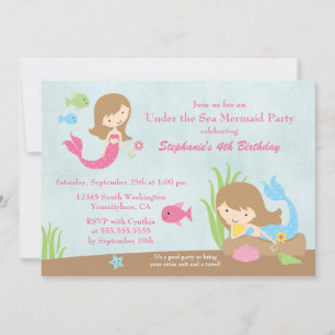 invitation de fête d'anniversaire de la fille de s