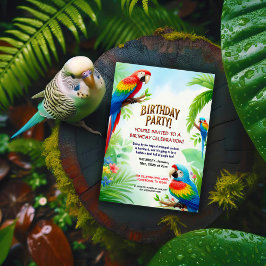 Invitation de fête d'anniversaire de la Jungle tro