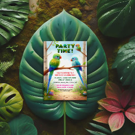 Invitation de fête d'anniversaire de la Jungle tro