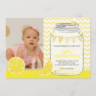 Invitation de fête d'anniversaire de la limonade