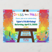 Invitation de fête d'anniversaire de l'artiste