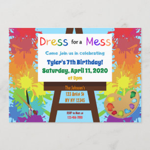 Invitation de fête d'anniversaire de l'artiste