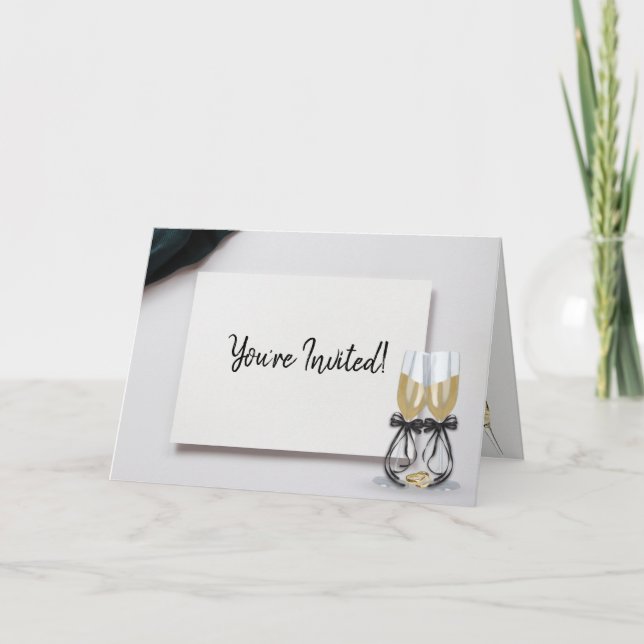 Invitation de fête d'anniversaire de mariage au Ch (Devant)