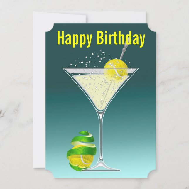 Invitation de fête d'anniversaire de Martini de (Devant)