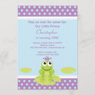 Invitation de fête d'anniversaire de prince de