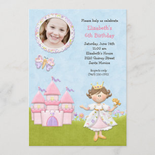 Invitation de fête d'anniversaire de princesse