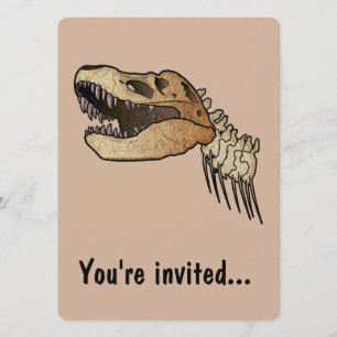 Invitation de fête d'anniversaire de Rex Dinosaur