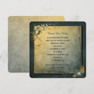 invitation de fête d'anniversaire de style vintage