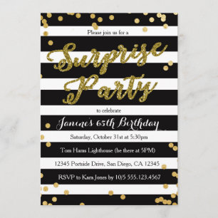 Invitation de fête d'anniversaire de surprise