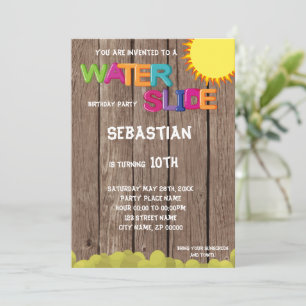 Invitation de fête d'anniversaire de toboggan