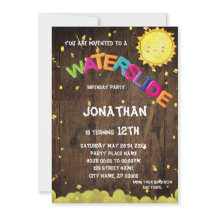 Invitation de fête d'anniversaire de toboggan