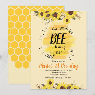 Invitation de fête d'anniversaire de tournesol