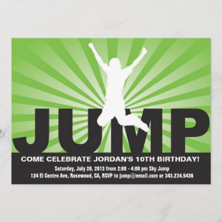 Invitation de fête d'anniversaire de trempoline