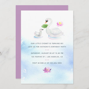 Invitation de fête d'anniversaire des enfants d'aq