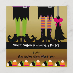 Invitation de fête d'anniversaire des sorcières