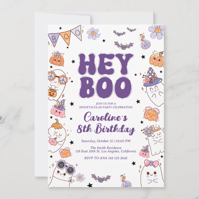 Invitation de fête d'anniversaire d'Halloween (Devant)