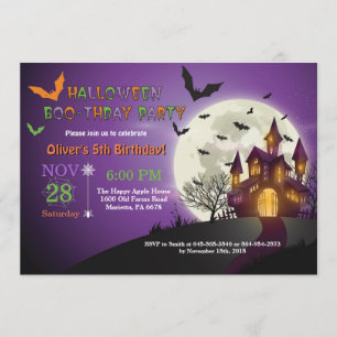 Invitation de fête d'anniversaire d'Halloween