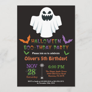 Invitation de fête d'anniversaire d'Halloween