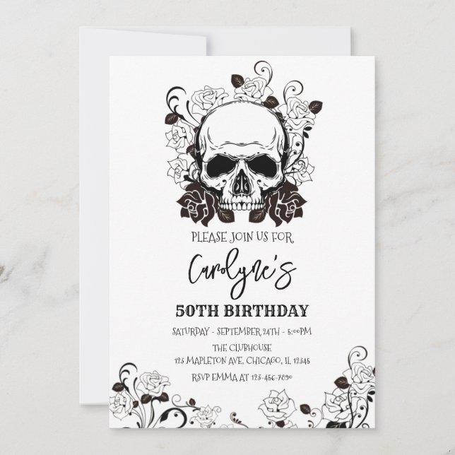Invitation de fête d'anniversaire d'Halloween (Devant)