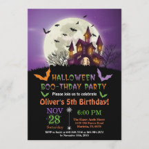 Invitation de fête d'anniversaire d'Halloween