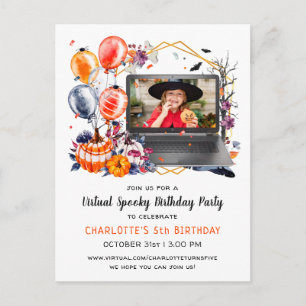 Invitation de fête d'anniversaire d'Halloween virt