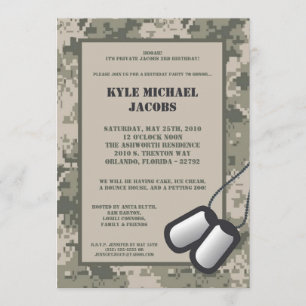 invitation de fête d'anniversaire d'impression