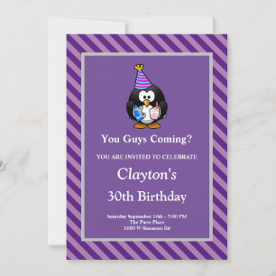 Invitation de fête d'anniversaire drôle encadrée d