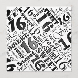 Invitation de fête d'anniversaire du bonbon 16 à