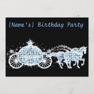 Invitation de fête d'anniversaire du chariot de
