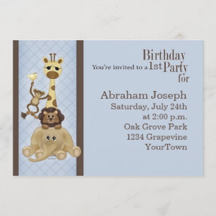 Invitation de fête d'anniversaire du garçon de