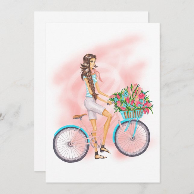 Invitation de fête d'anniversaire du printemps (Devant / Derrière)