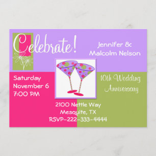 Invitation de fête d'anniversaire élégante et amus