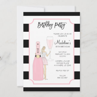 Invitation de fête d'anniversaire - Fashion Girl R