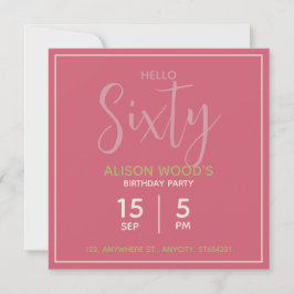 Invitation de fête d'anniversaire florale | Carte 