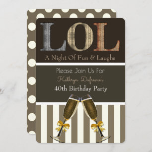 Invitation de fête d'anniversaire "LOL"
