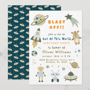 Invitation de fête d'anniversaire Magique et Perso