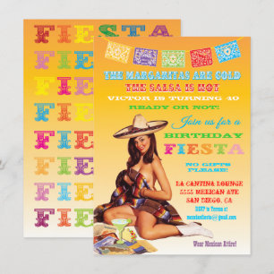 Invitation de fête d'anniversaire mexicaine