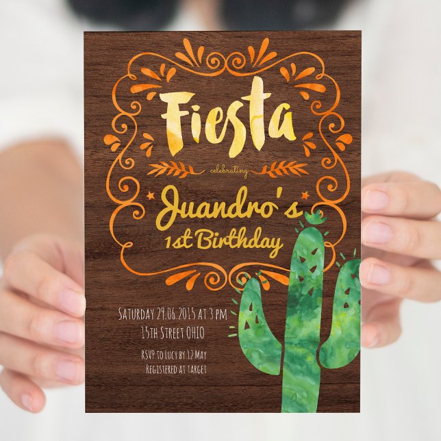 Invitation de fête d'anniversaire mexicaine (Créateur téléchargé)