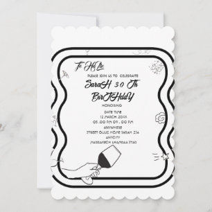 Invitation de fête d'anniversaire modifiable dessi