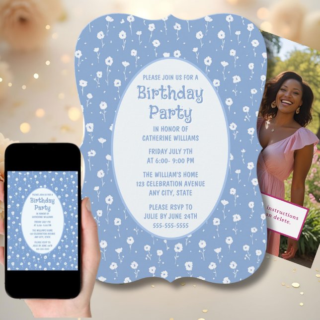 Invitation de fête d'anniversaire n'importe quel â (Créateur téléchargé)