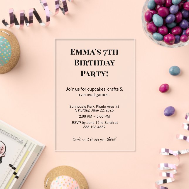 Invitation de fête d'anniversaire personnalisée (Insitu (Célébration))