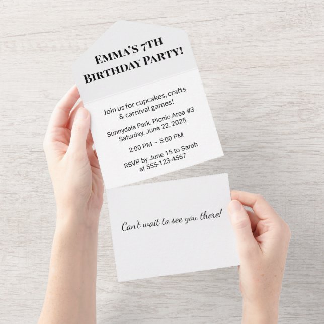 Invitation de fête d'anniversaire personnalisée (Déchirure)