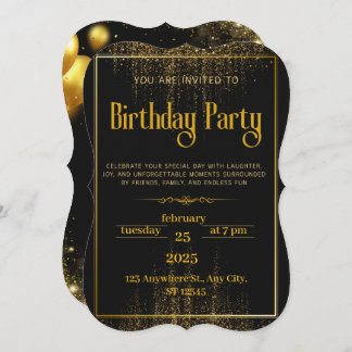 Invitation de fête d'anniversaire personnalisée