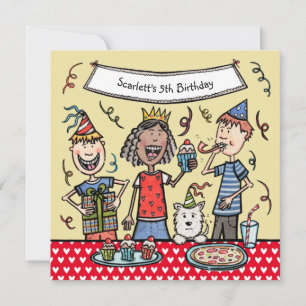 Invitation de fête d'anniversaire personnalisée po