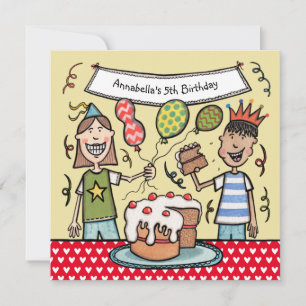 Invitation de fête d'anniversaire personnalisée po