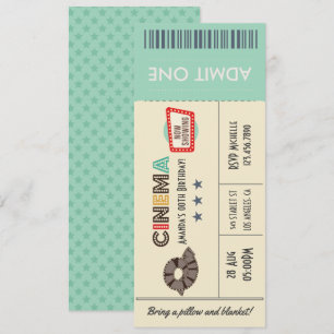 Invitation de fête d'anniversaire pour billet de c