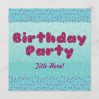 Invitation de fête d'anniversaire - pour les